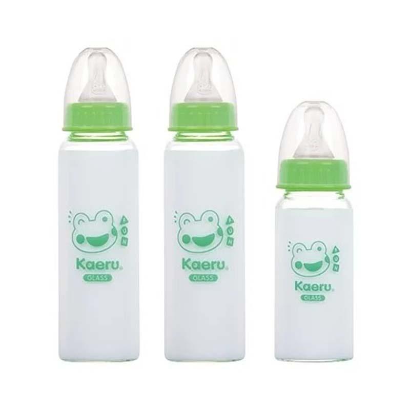 哈皮蛙 Kaeru 標準口徑玻璃奶瓶組2+1 台灣製-Suchprice® 優價網