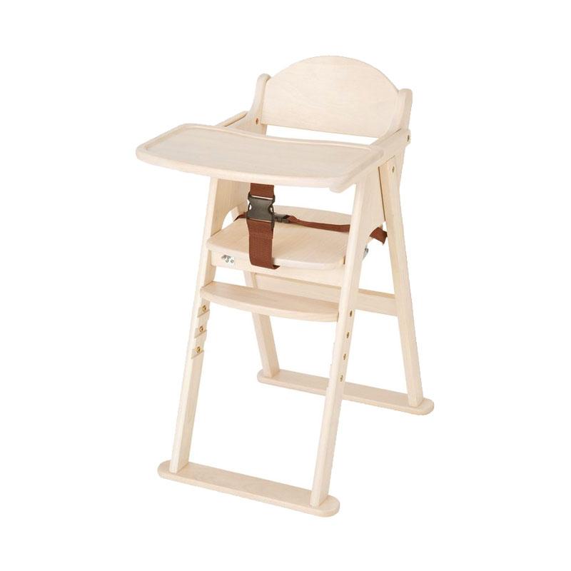 Katoji CENA 可摺疊兒童餐椅 已安裝 日本進口-白色-木座位-Suchprice® 優價網