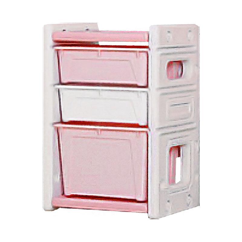 Kiddo® 貯物組合連物盒-粉紅色 Red Pink三層-01-Suchprice® 優價網
