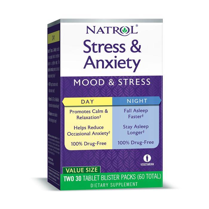 Natrol Stress and Anxiety Day and Night Tablets-20 Tablets-Suchprice® 優價網