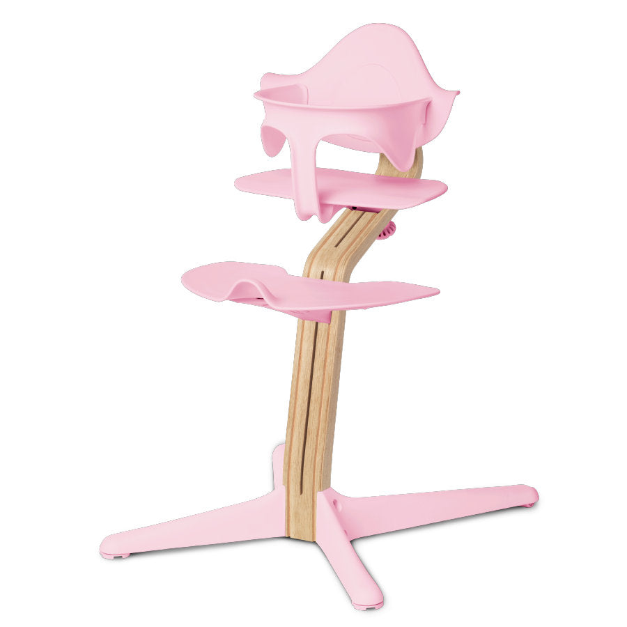 Nomi 多階段成長椅連護圍 歐洲製造-粉紅色 Pink-白橡木-椅子+護圍-Suchprice® 優價網