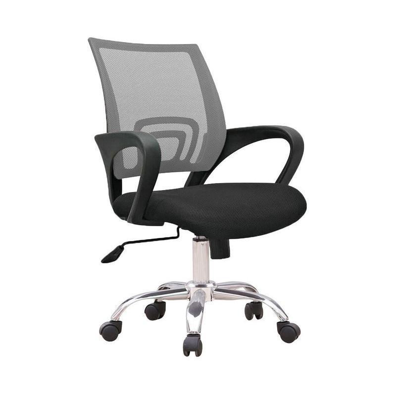 ProWork® C12 辦公椅 電腦椅 電鍍鋼腳-灰色 Grey-自己裝(紙箱包裝)-Suchprice® 優價網