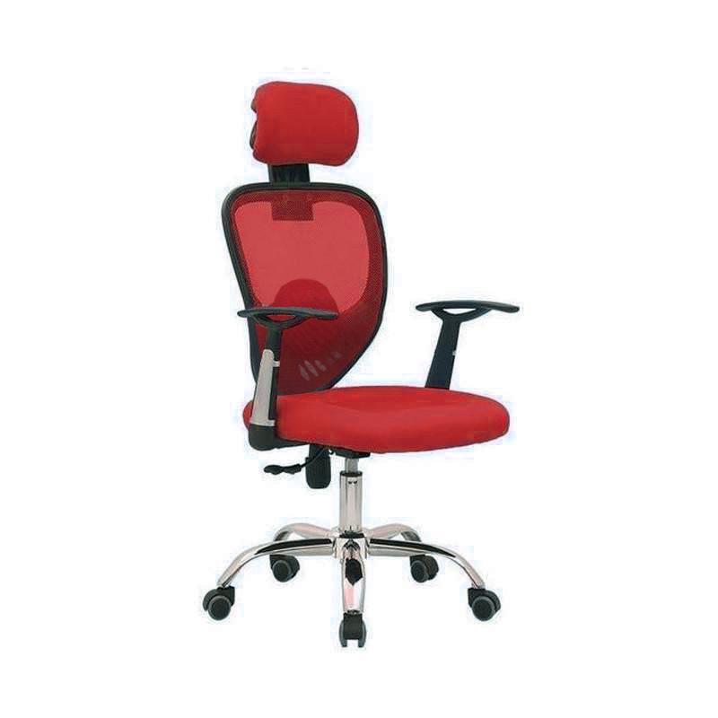 ProWork® D07A 辦公椅 電腦椅 電鍍鋼腳-紅色 Red-自己裝(紙箱包裝)-Suchprice® 優價網