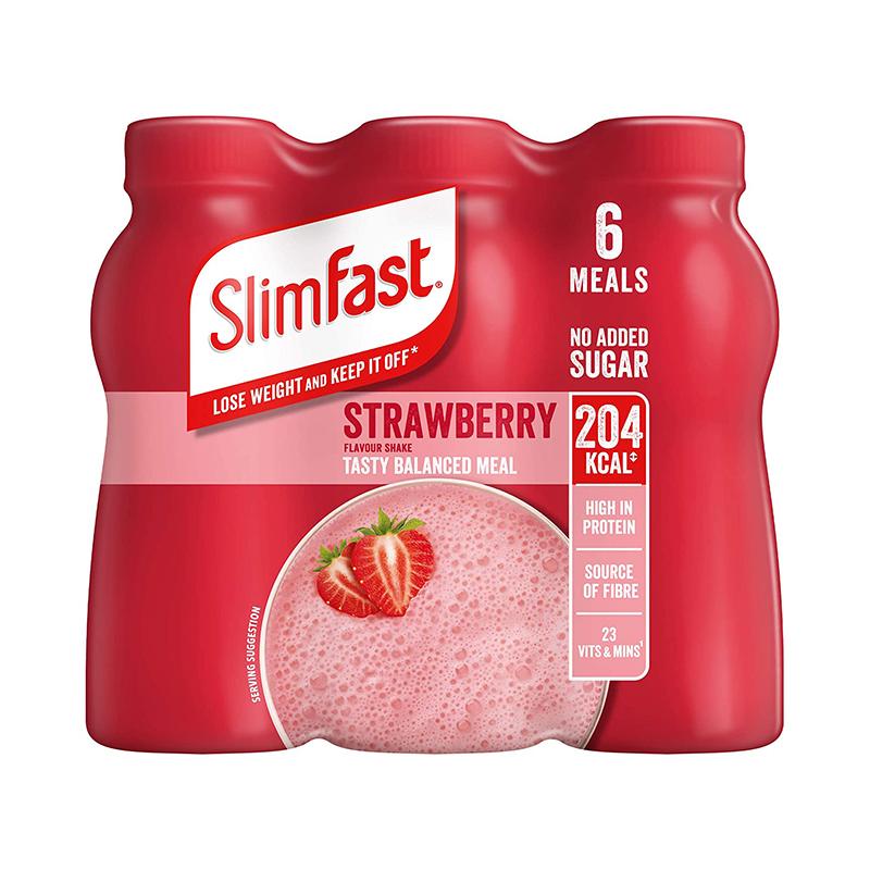 SlimFast Shake Multipack 代餐奶昔飲料 6 x 325 ml-Strawberry-Suchprice® 優價網