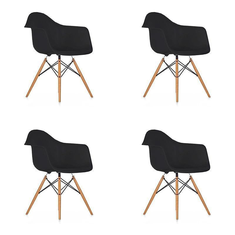 Suchprice® 優價網 A02 扶手木腳餐椅-黑色 Black-1張-Suchprice® 優價網