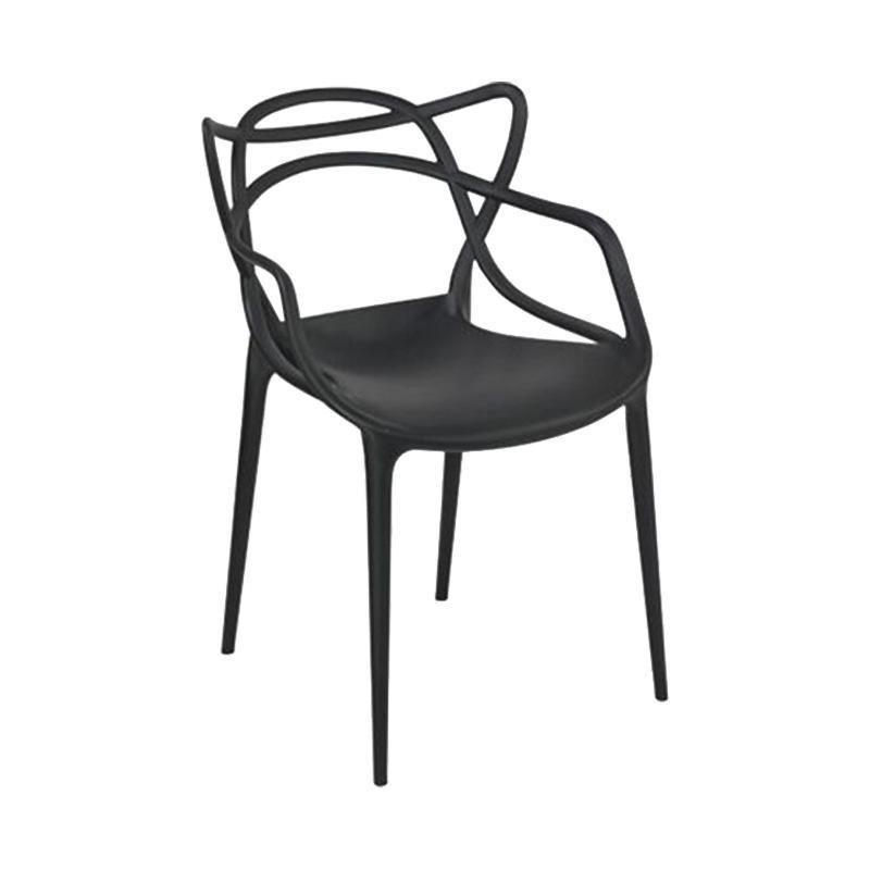 Suchprice® 優價網 A14 塑膠鏤空椅子-黑色 Black-1張-Suchprice® 優價網